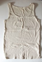 Women&#39;s Faded Glory Basic Cream T-shirt Sleeveless Round Neck, Size S - £3.71 GBP