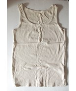 Women&#39;s Faded Glory Basic Cream T-shirt Sleeveless Round Neck, Size S - $4.94