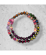 Purple Multicolor Beaded Bracelet: Twenty One Pilots Downstairs Better C... - $41.10 CAD