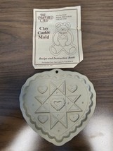 Homespun Heart The Pampered Chef 1993 Vintage Decorative Stoneware Cookie Mold - £18.09 GBP