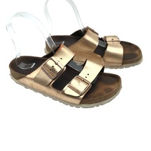 Birkenstock Arizona Sandals Metallic Gold Size 37 Womens 6 - £19.60 GBP