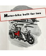 Kidde Fire Extinguisher 1940s Motorcycle Advertisement Lithograph DWCC4 - $55.13 CAD