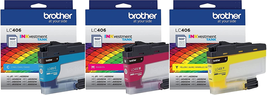 Brother LC406 color cartridges cyan yellow and magenta - £78.36 GBP