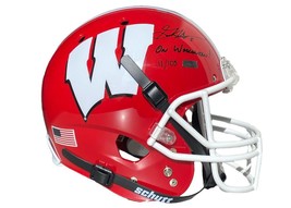 GRAHAM MERTZ Autographed &quot;On Wisconsin&quot; Full Size Badgers Helmet PANINI ... - $265.50