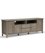 Warm Shaker 72" Distressed Grey TV Media Stand - $18,271.81 MXN
