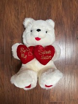 Be My Sweet Heart White Red 16&#39;&#39; Plush Teddy Bear Stuffed Animal Valentine&#39;s Day - £19.25 GBP