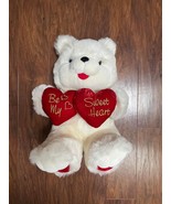 BE MY SWEET HEART white red 16&#39;&#39; PLUSH TEDDY BEAR Stuffed Animal Valenti... - £19.70 GBP
