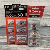 Sony 3MC60B2N Microcassette Cassette 3 Pack 60 min NEW - 3 packs (9 cass... - $24.70