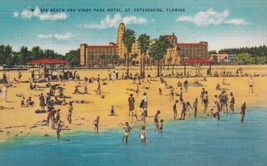 St Petersburg Florida FL Vinoy Park Hotel West Spa Beach Postcard E11 - £5.97 GBP