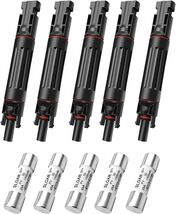 20A Solar Fuse Holder Inline with 5PCS Male and Female Connector, Weathe... - $66.27