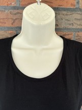 St Tropez West Black Stretch T-Shirt XS Short Sleeve Round Neck Top Blouse - $6.65