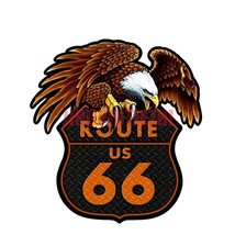 Personality 3D Car Sticker Retro Route 66 for Bike Auto Motorcycle Off-road Lapt - £35.61 GBP