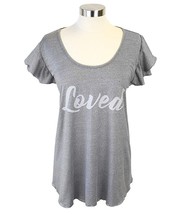 Itzy Ritzy T-SHIRT Nursing Cover – Graphic &quot;Loved&quot; Grey T-COVER One Size Nwt - £8.45 GBP