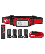 Milwaukee Redlithium 600 lm Black/Red LED Head Lamp Rechargeable Headlamp - $118.01 CAD