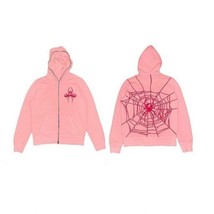 Hop hoodies men full back spider web rhinestone print hooded women sweatshirts harajuku thumb200