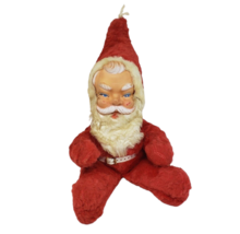 17&quot; Vintage Santa Claus Rubber Face Red + White Outfit Stuffed Animal Plush Toy - £74.30 GBP