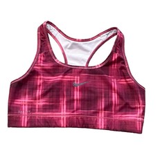 Nike Dri Fit Sports Bra Small Pink Maroon Sports Bra DRI-FIT Flannel Bralette - $14.84