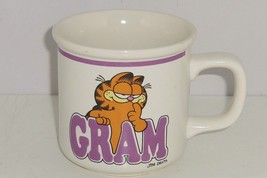 Garfield Coffee Mug Cup Cat Enesco Gram 1978 Ceramic Vintage Retired Gramma - £27.78 GBP