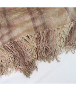 Chris Madden Goodwin Weavers Hunt Plaid Chenille Fringed Throw Blanket - £49.56 GBP