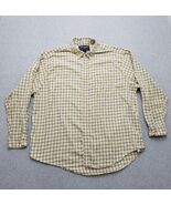 Abercrombie Fitch Shirt Mens XL Yellow Plaid Button Up Pockets Oversized - €15,21 EUR