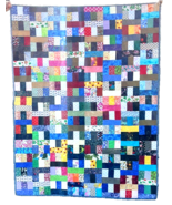 Handmade Patchwork Quilt, Wall Hanging, Lap Quilt Display 45x60 Colorful... - $68.79 CAD