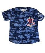Lowell Spinners Blue Digi Camo Promo Button Front Baseball Jersey Size X... - $470.22 MXN