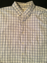 J.Crew men XL shirt button-down 100% cotton white &amp; gray long sleeve - $9.89