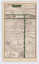 1951 Original Vintage Map Of Gary Indiana Downtown Business Center - £15.82 GBP