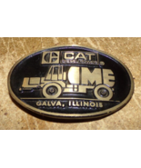 vintage brass CAT galva,il. belt buckle in good shape used - $19.79