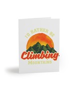 Personalized Greeting Cards, &quot;I&#39;d Rather Be Climbing Mountains Watercolo... - £25.76 GBP+