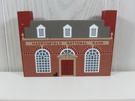 The Cats Meow wooden village Haddonfield National Bank Shelf Sitter decor - $5.14