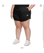 1X Nike Plus Size Women&#39;s Essential French Terry Shorts BNWTS Black - $664.79 MXN