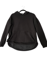 ATHLETA Womens Sweatshirt Pullover Hoodie High-Low Long Sleeve Black Size S - £12.73 GBP