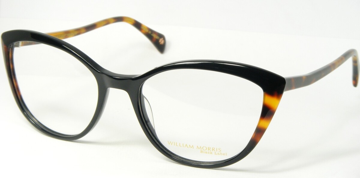 WILLIAM MORRIS LONDON Hepburn C1 BLACK / TORTOISE EYEGLASSES GLASSES 54-... - $133.77