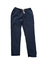 MARINE LAYER Mens SATURDAY Pant Slim Fit Navy Blue Drawstring Sz L - £26.91 GBP