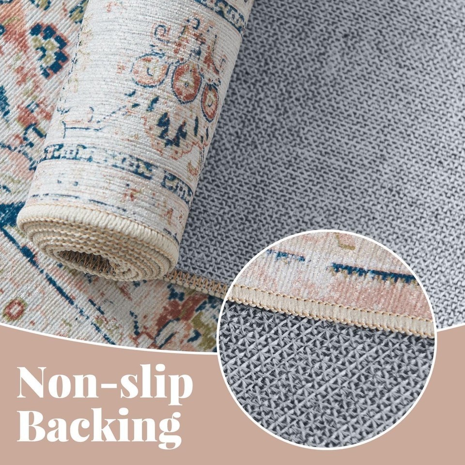 Charming Retro Floral Runner Rug 2x12 - Perfect for Hallways & Kitchens Item image 6