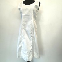 Antique Nightgown size S M White Cotton Pullover Sleeveless Tank Paneled PJ - £19.77 GBP