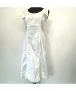 Antique Nightgown size S M White Cotton Pullover Sleeveless Tank Paneled PJ - £19.65 GBP