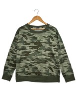 Splendid Top Womens Large Green Camo Sweatshirt Crewneck Pullover Lightw... - $400.73 MXN