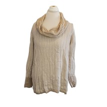 Calvin Klein Size XL Beige Cowlneck Sweater Cotton - £13.41 GBP