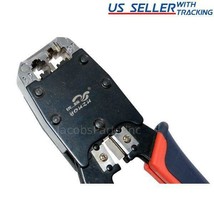 Ratcheting Cable Crimper Tool & 50 Connectors For Cat5 Cat5E Rj45 Network Cables - £23.89 GBP