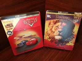 Cars +Lion King 2019 Steelbooks(4K+Blu-ray-No Digital)Discs Unused-Free Box S&amp;H! - £46.76 GBP