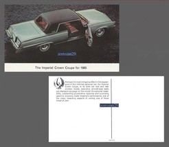 1965 IMPERIAL CROWN COUPE CARTE POSTALE COULEUR VINTAGE - USA - EXCELLEN... - £5.10 GBP