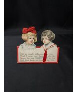 UNUSED 1913 Stand Up Valentines Valentine Card With Red Ribbons - $17.46 CAD