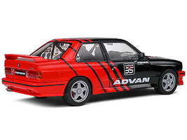 1990 BMW E30 M3 Black Red w Graphics ADVAN Drift Team Competition Series 1/18 Di - £67.20 GBP
