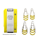 PEVA Shower Curtain Liner Yellow Matching Set Rustproof Grommets and Rol... - $248.11 MXN