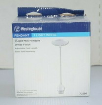 Westinghouse 1-Light White Adjustable Mini Pendant (70286) - $19.79