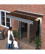 79x34 Brown Polycarbonate Window Awning &amp; Door Canopy - $6,827.21 MXN