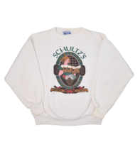 Vintage Schultz Beer Sweatshirt Mens L German Girl Pullover Biercarten 80s - $33.72