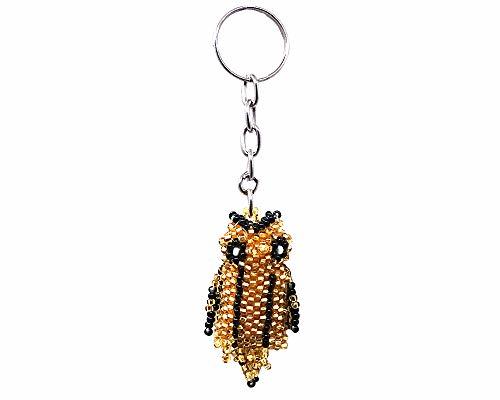 Mia Jewel Shop Cardinal Red Bird Czech Glass Seed Bead 3D Figurine Keychain Meta Item image 2